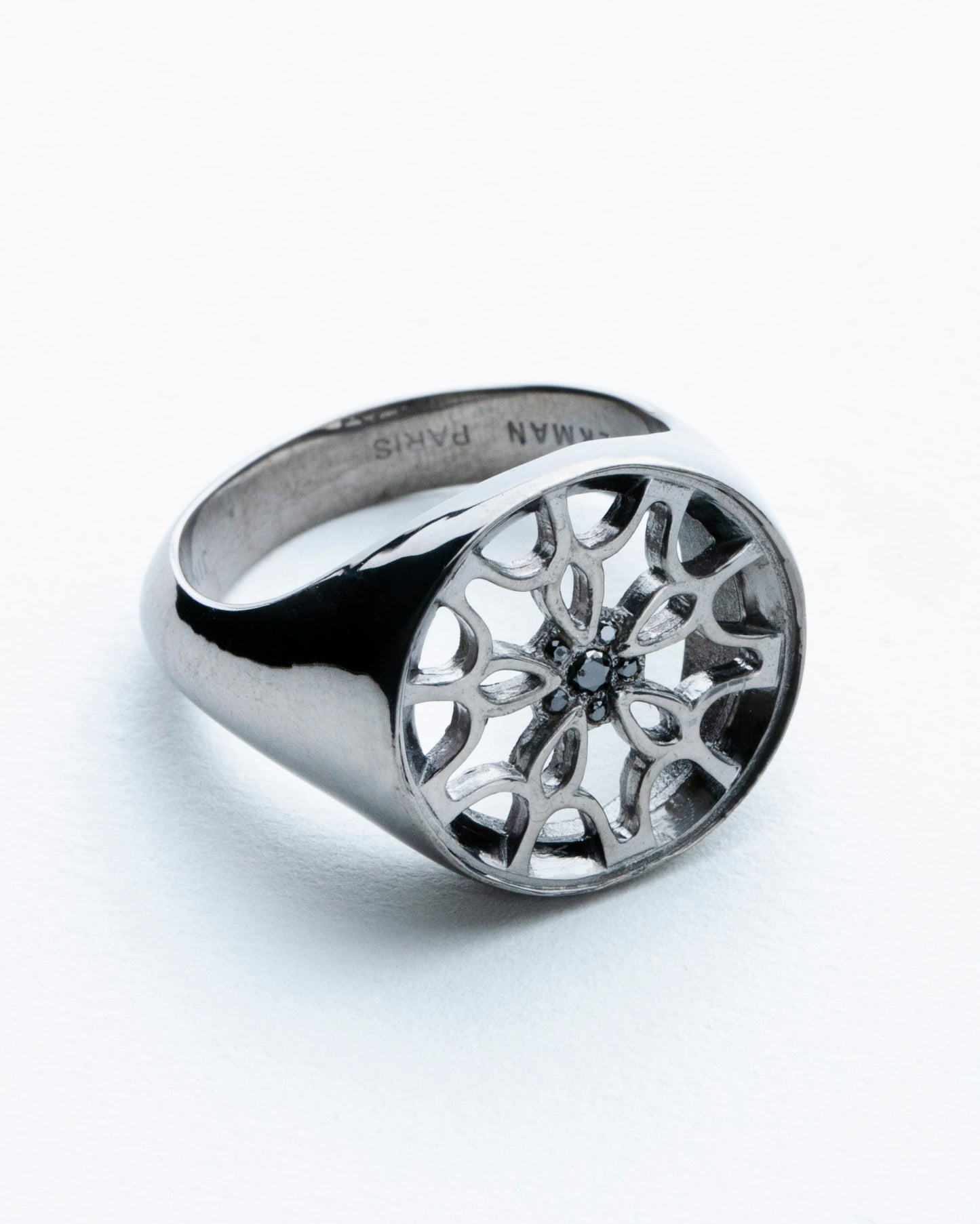 ORBIT OF LIFE (Black Rhodium Sterling Silver with Black Diamonds)