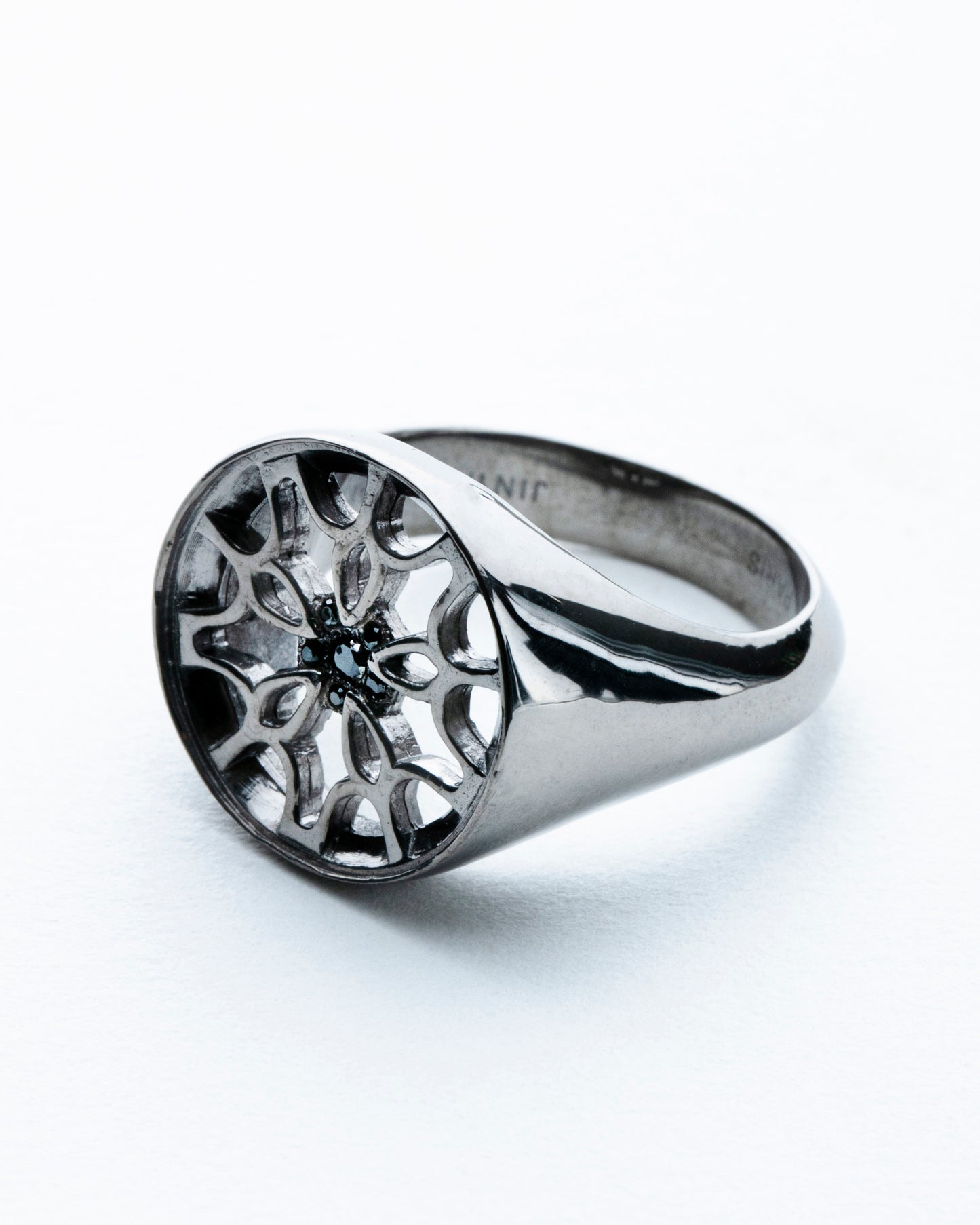 ORBIT OF LIFE (Black Rhodium Sterling Silver with Black Diamonds)
